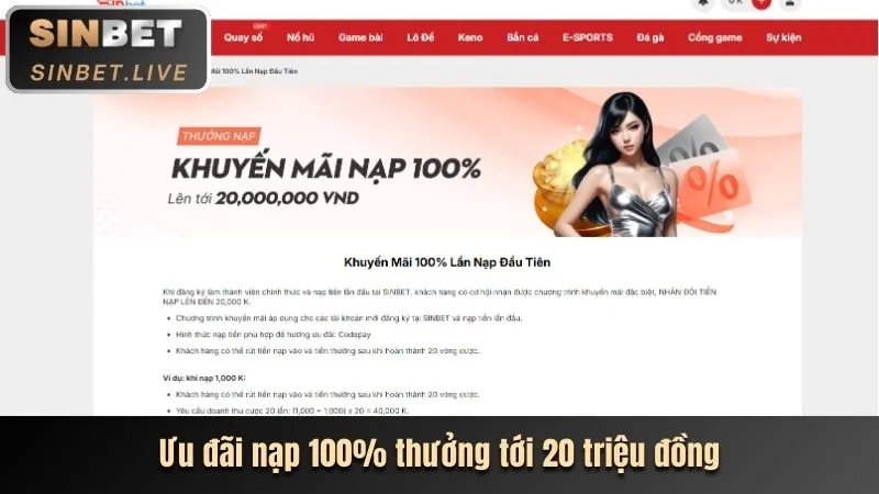 Ứng dụng di động Sinbet